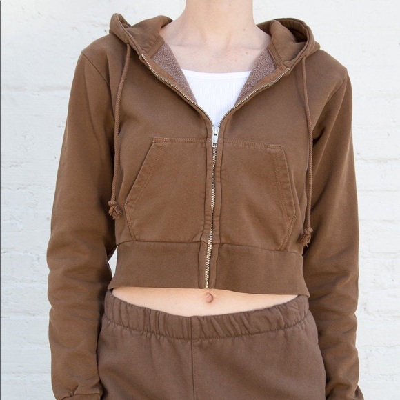 Brandy Melville Tops - Brandy Melville Cropped Hoodie